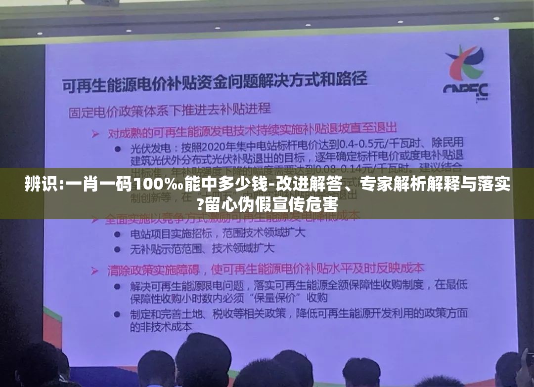 辨识:一肖一码100‰能中多少钱-改进解答、专家解析解释与落实?留心伪假宣传危害