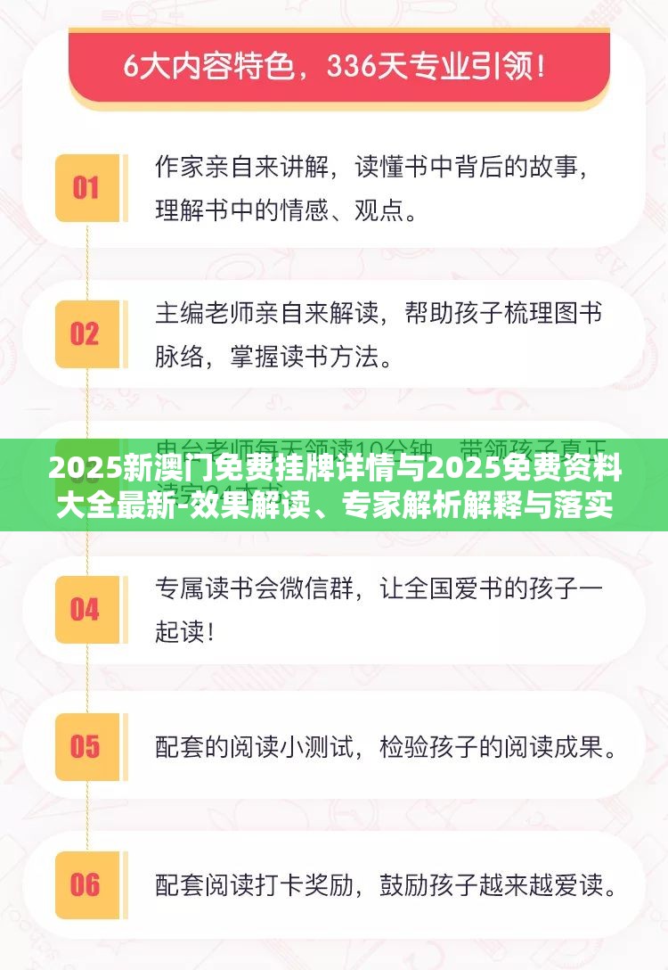 2025新澳门免费挂牌详情与2025免费资料大全最新-效果解读、专家解析解释与落实