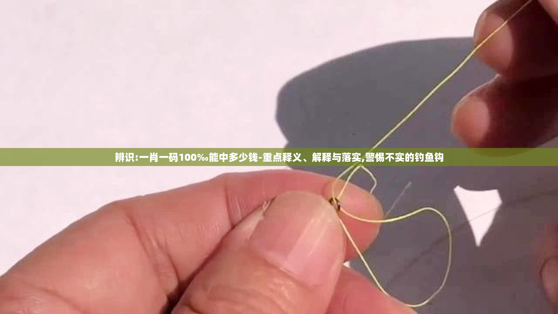 辨识:一肖一码100‰能中多少钱-重点释义、解释与落实,警惕不实的钓鱼钩